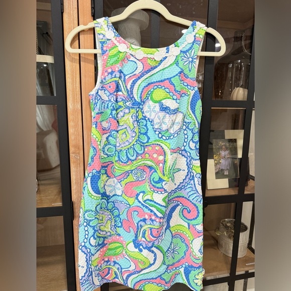 Lilly Pulitzer Delia Conch Republic Lace embroidered Pique Shift Dress preppy - Picture 8 of 10